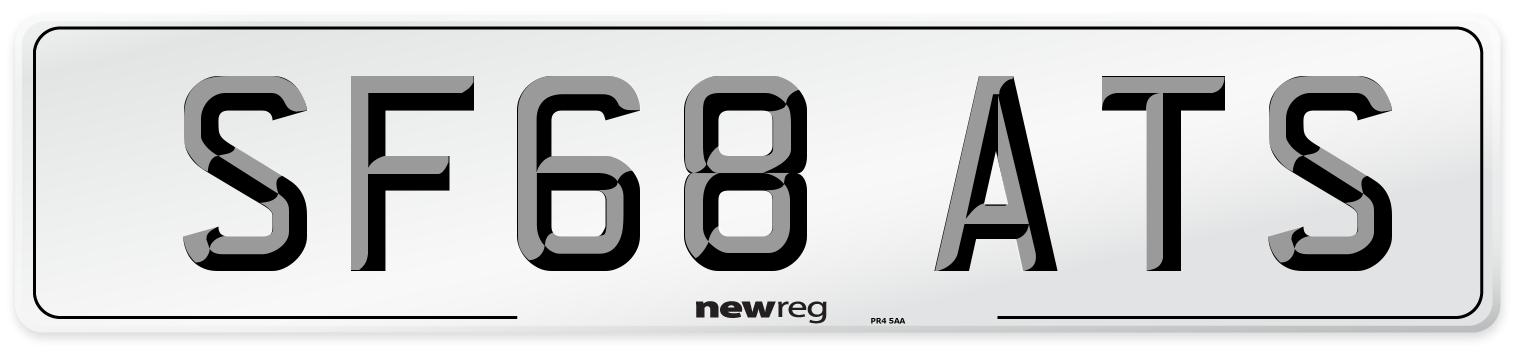 SF68 ATS Number Plate from New Reg